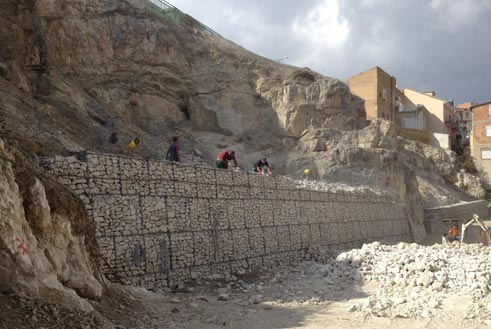 Realizzazione di gabbionate - Consolidamento Favara SICILIA