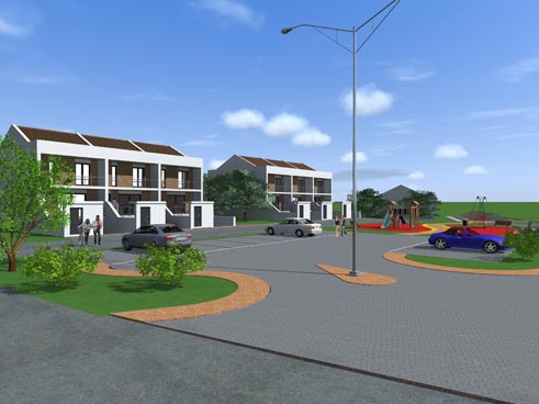Area parcheggio in 3D