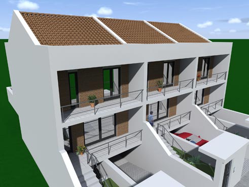 Progettazione case a schiera a Caltanissetta