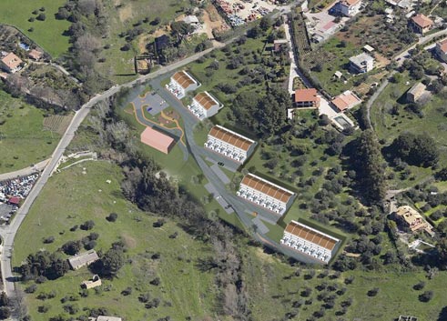 Progetto in 3D per la realizzazone di case a schiera a Caltanissetta CL - Sicilia
