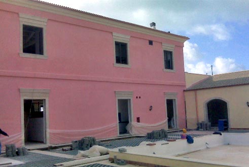 Realizzazione della corte interna del Resort