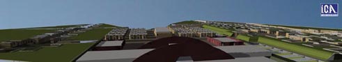 Progetto 3D del nuovo Cimitero di Siracusa (SR) in Sicilia