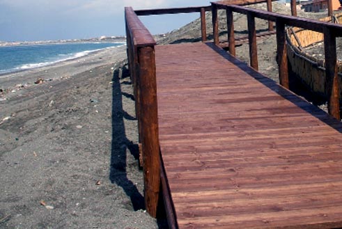 Passerella attraversamento dune